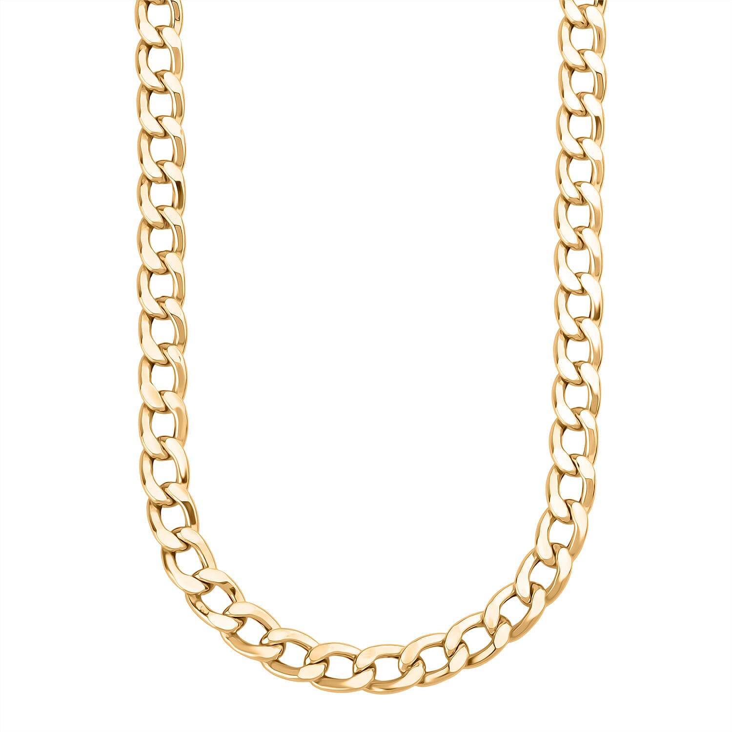 9K Yellow Gold 5.5MM Flat Curb Chain with Lobster Clasp 24 Inch 8416678 0