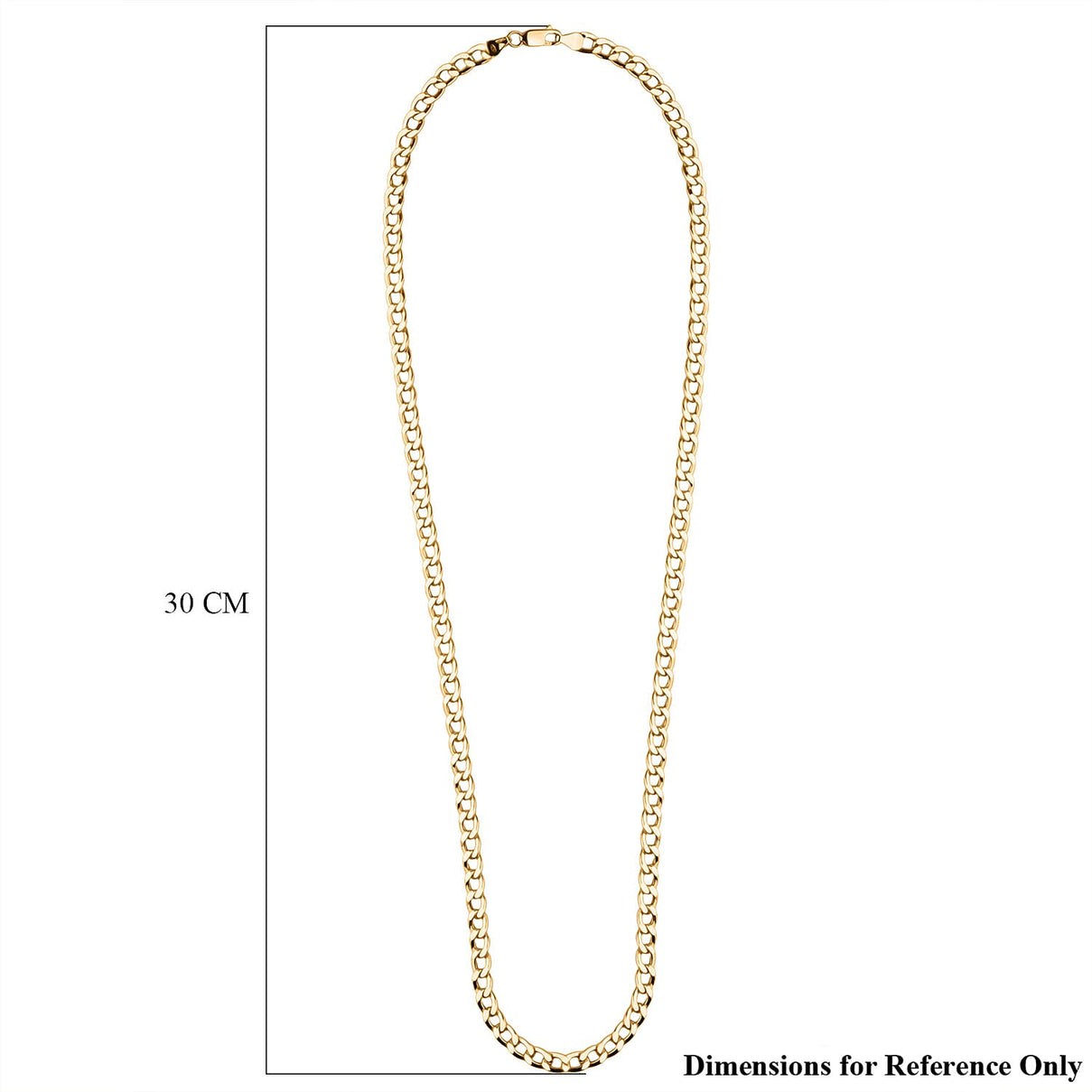 9K Yellow Gold 5.5MM Flat Curb Chain with Lobster Clasp 24 Inch 8416678 5