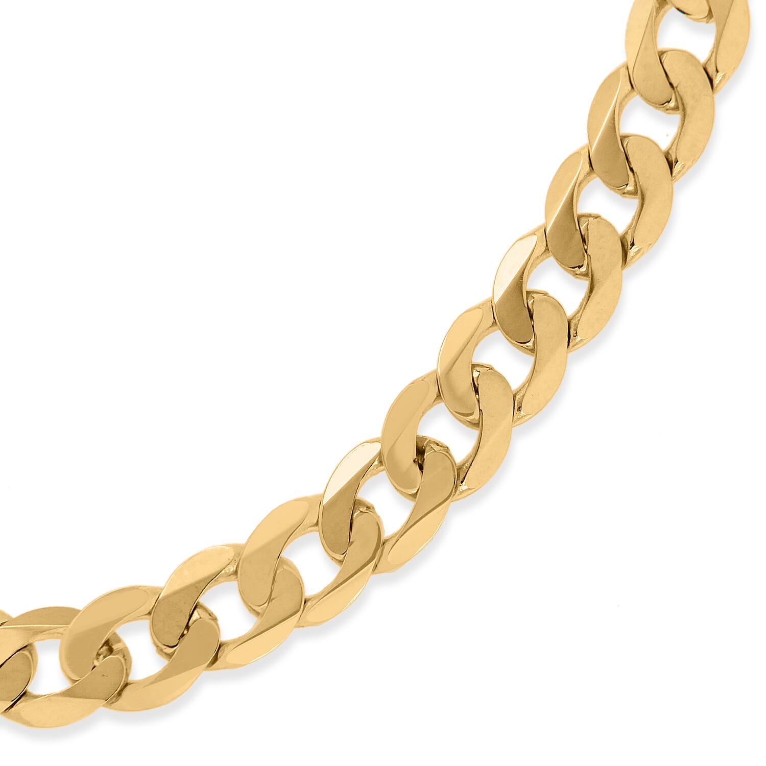 9K Yellow Gold Flat Diamond Cut Curb Bracelet 8 Inch 7254643 1