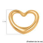 9K Yellow Gold Floating Heart Pendant