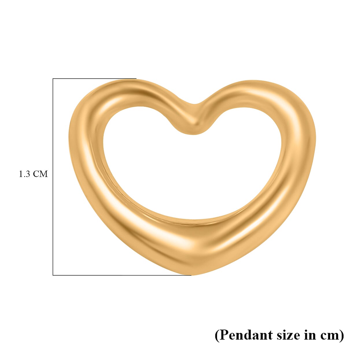 9K Yellow Gold Floating Heart Pendant 7682466 3