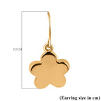 9K Yellow Gold Floral Drop Earrings