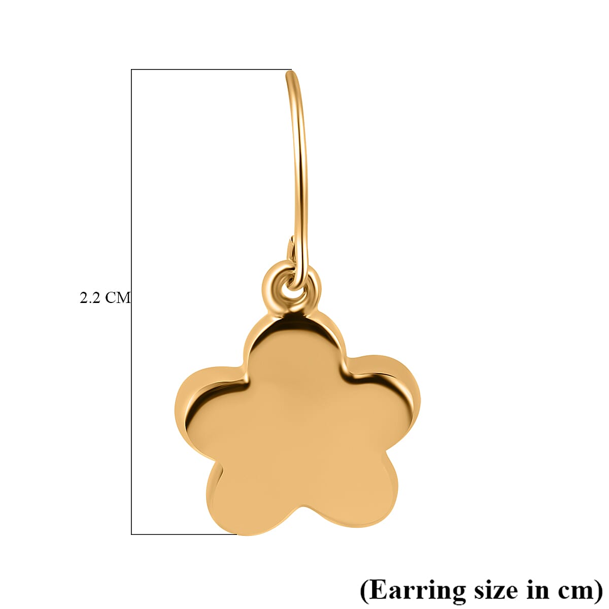 9K Yellow Gold Floral Drop Earrings 7674413 5