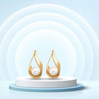 9K Yellow Gold   Pearl  Earring 5.50 pc,  Gold Wt. 1.2 Gms  5.500  Ct.