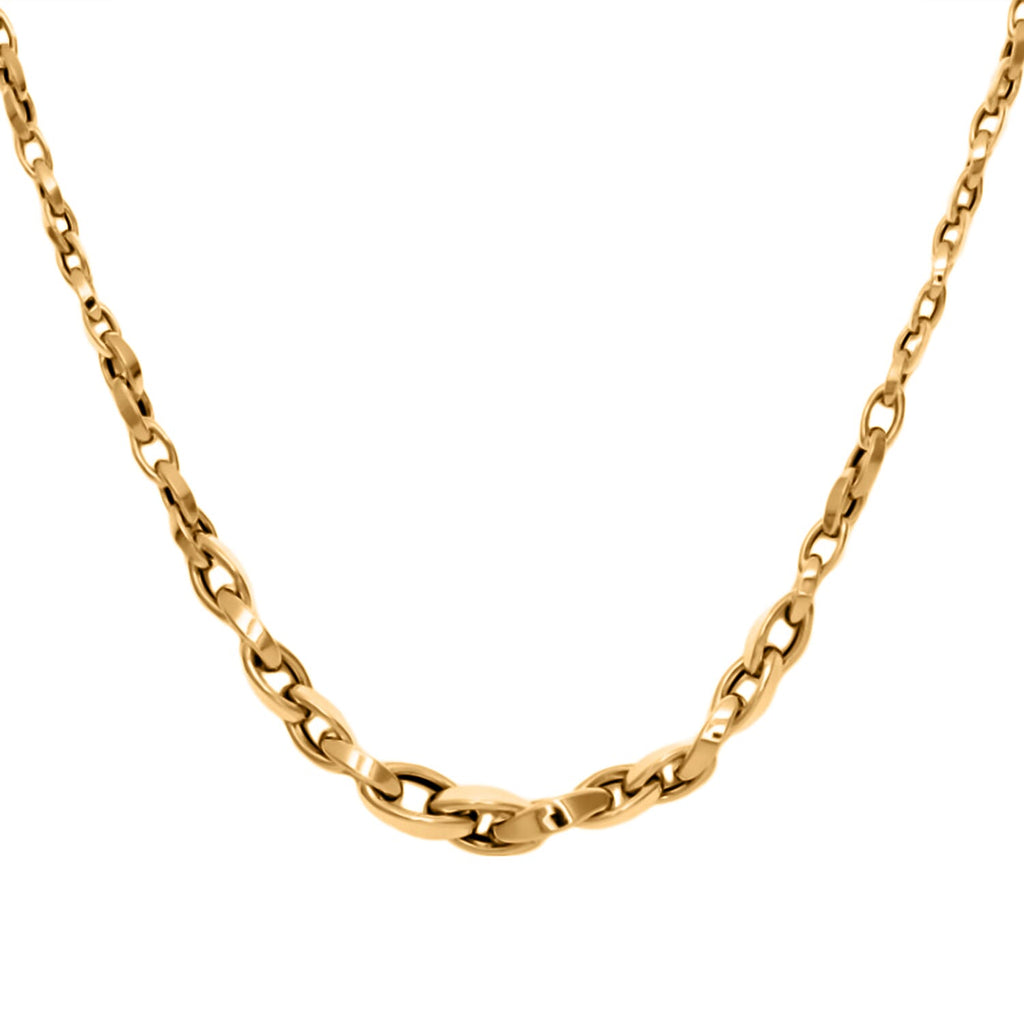 Maestro Collection - 9K Yellow Gold Graduated Oval Necklace (Size - 20), Gold Wt. 6.98 Gms
