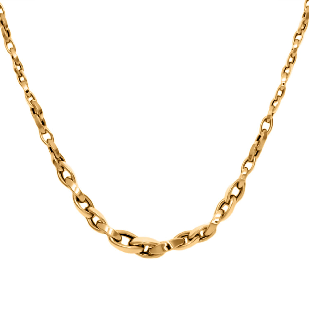 Maestro Collection - 9K Yellow Gold Graduated Oval Necklace (Size - 20), Gold Wt. 6.98 Gms 7570621 0