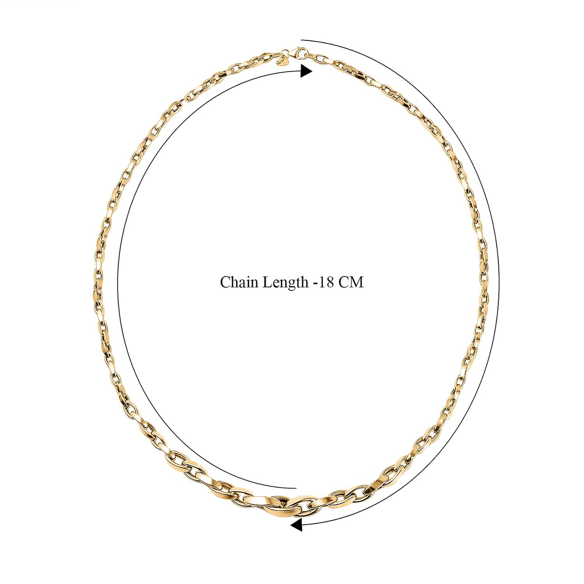 Maestro Collection - 9K Yellow Gold Graduated Oval Necklace (Size - 20), Gold Wt. 6.98 Gms 7570621 4