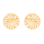 9K Yellow Gold Half-Ball Earrings with Push Back