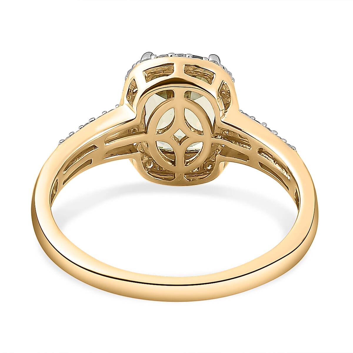 9K Yellow Gold Halo AA Turkizite Ring with Diamond 1.79 Ct. 8733717 4