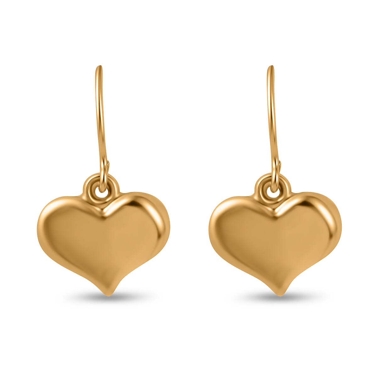 9K Yellow Gold Heart Earrings 7674410 0