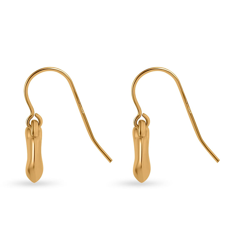 9K Yellow Gold Heart Earrings