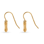 9K Yellow Gold Heart Earrings