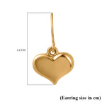9K Yellow Gold Heart Earrings
