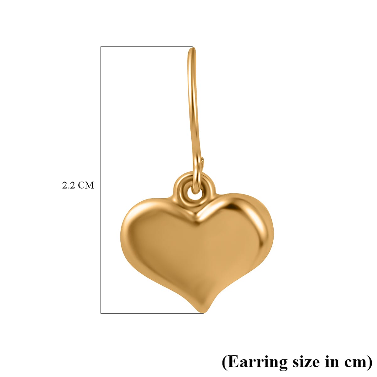 9K Yellow Gold Heart Earrings 7674410 4