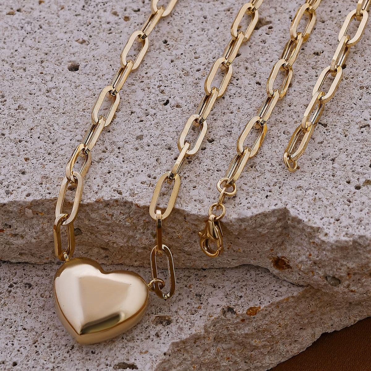 9K Yellow Gold Heart Necklace (Size - 20), Gold Wt. 8.75 Gms 7620689 3