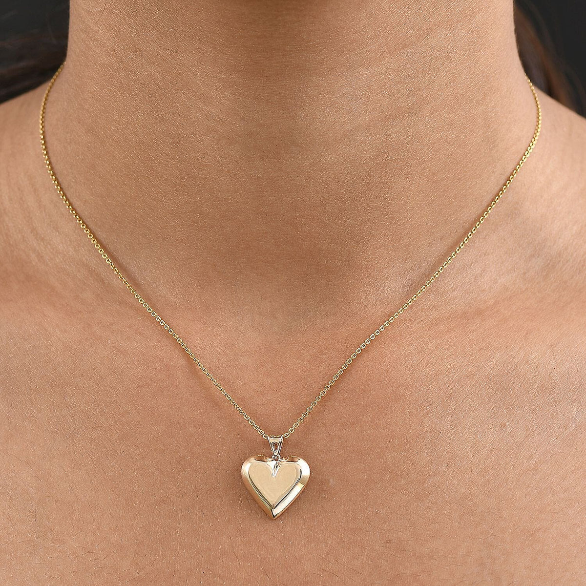 9K Yellow Gold Heart Pendant 8263858 2