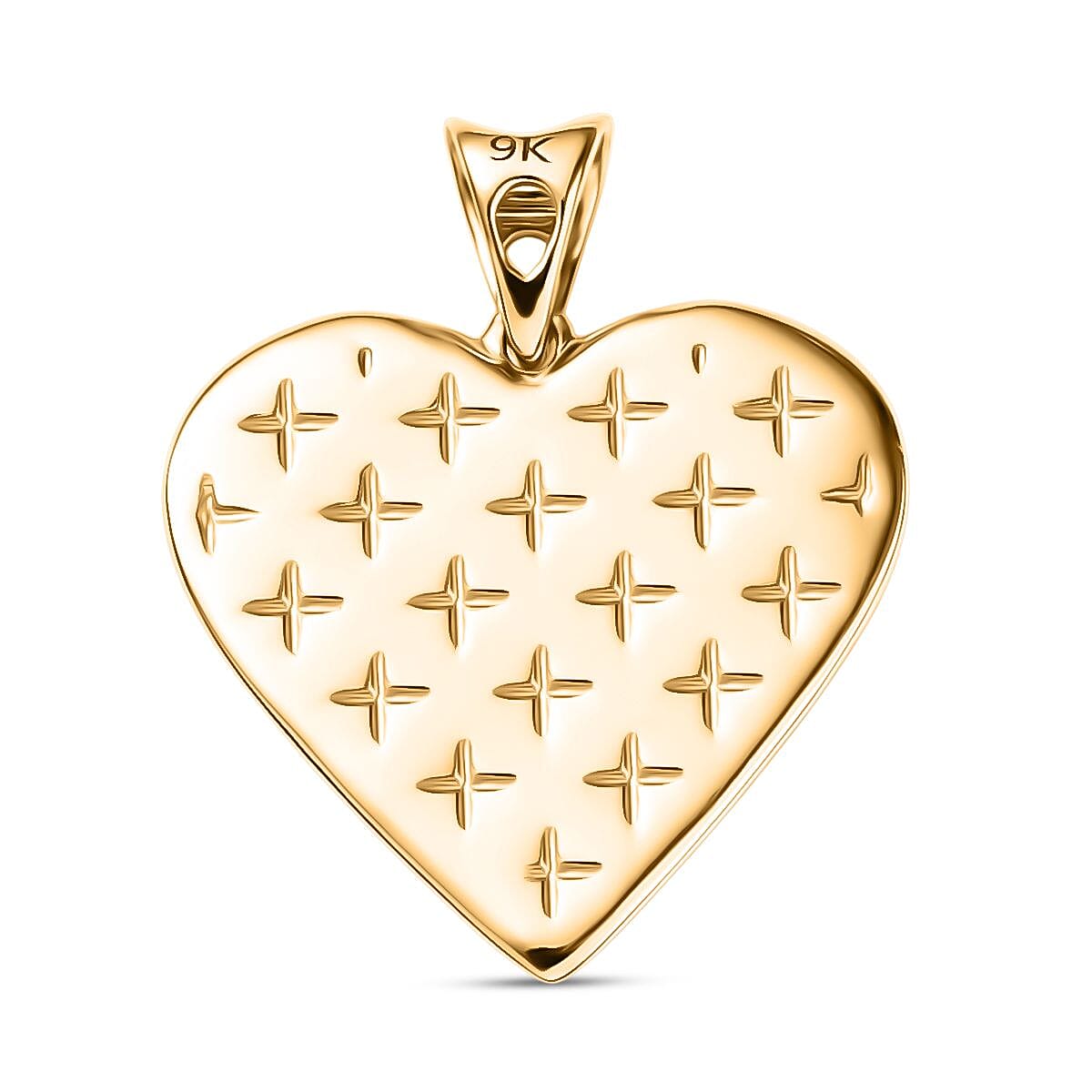 9K Yellow Gold Heart Pendant 8263858 5
