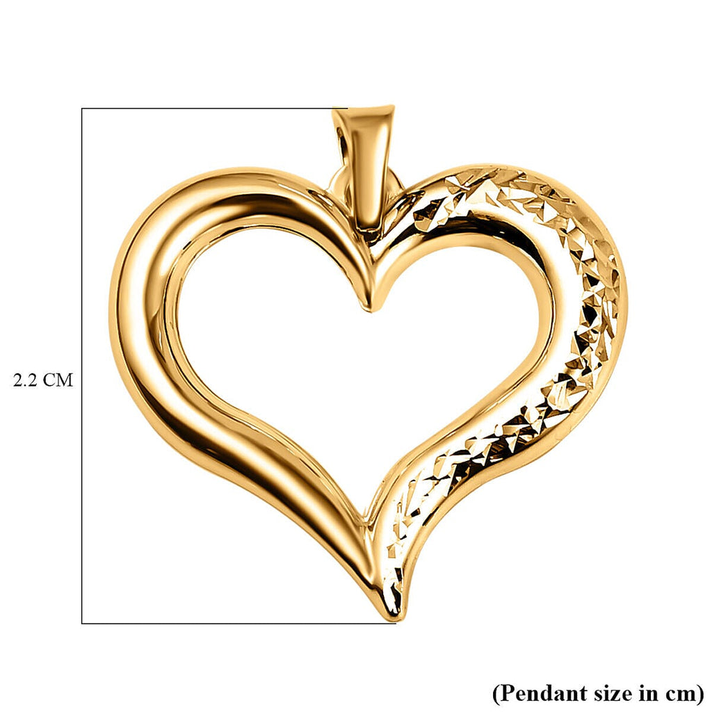 LA Close Out - 9K Yellow Gold Heart Pendant