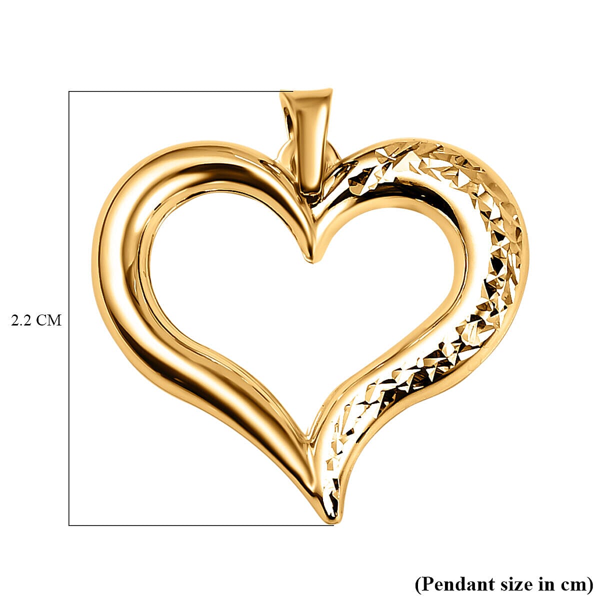 LA Close Out - 9K Yellow Gold Heart Pendant 7384106 4