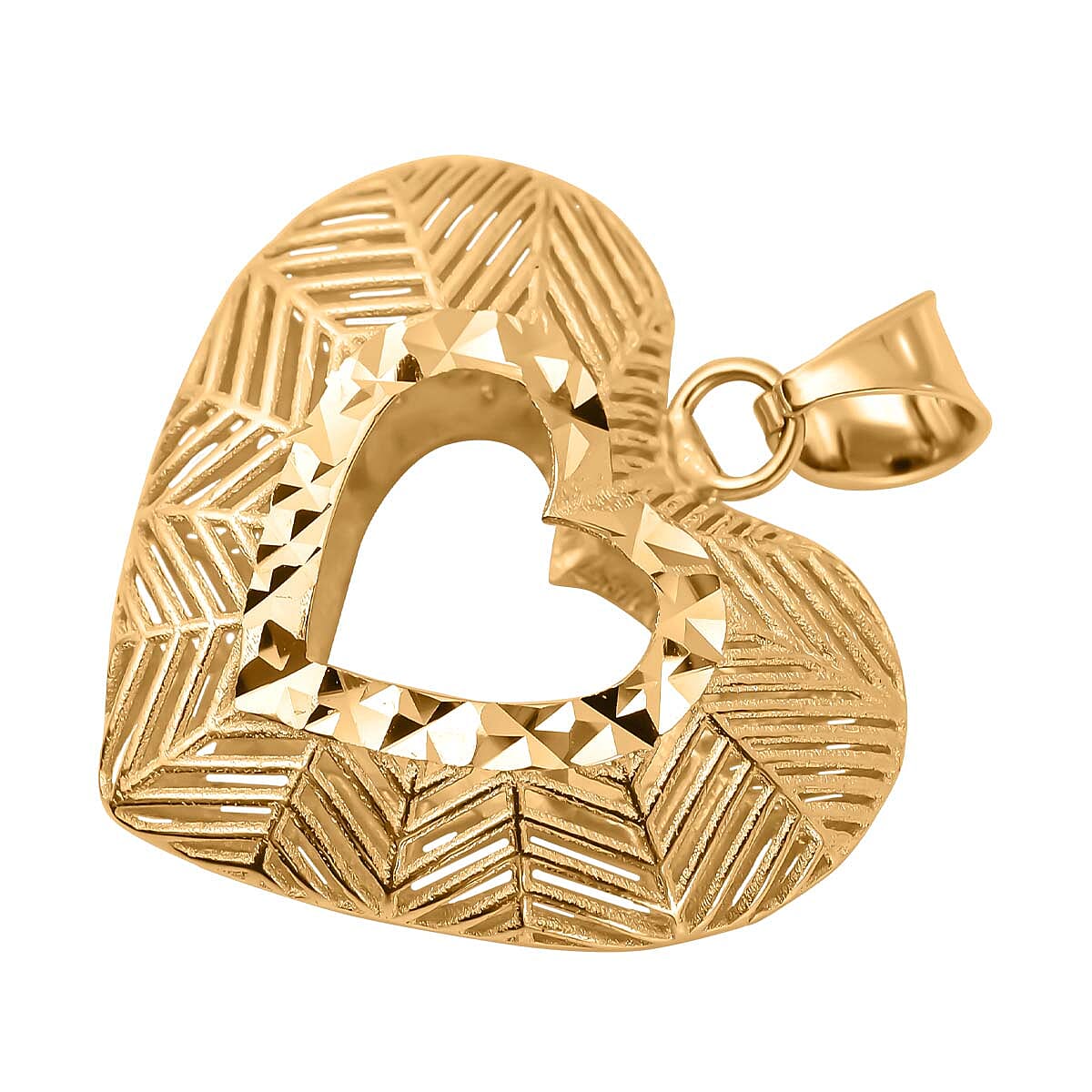 9K Yellow Gold Heart Pendant 7673006 6