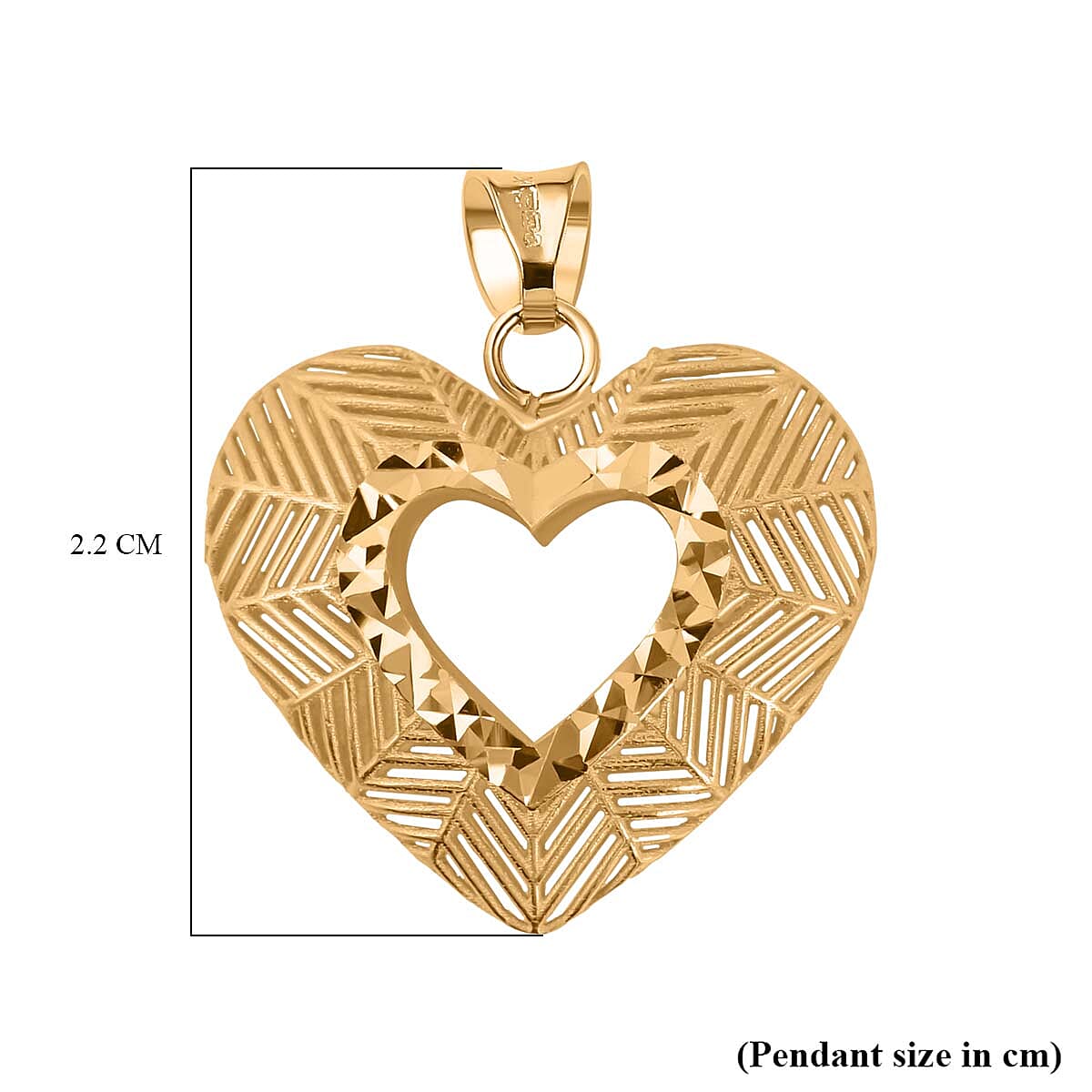9K Yellow Gold Heart Pendant 7673006 7