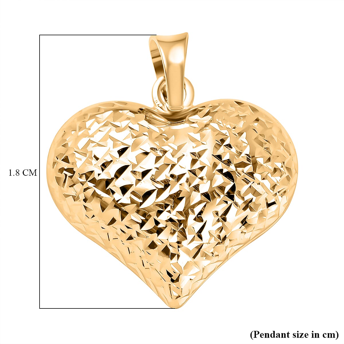9K Yellow Gold Heart Pendant 7732346 4
