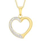 Pick OF The Show - 9K Yellow & White Gold Heart Pendant