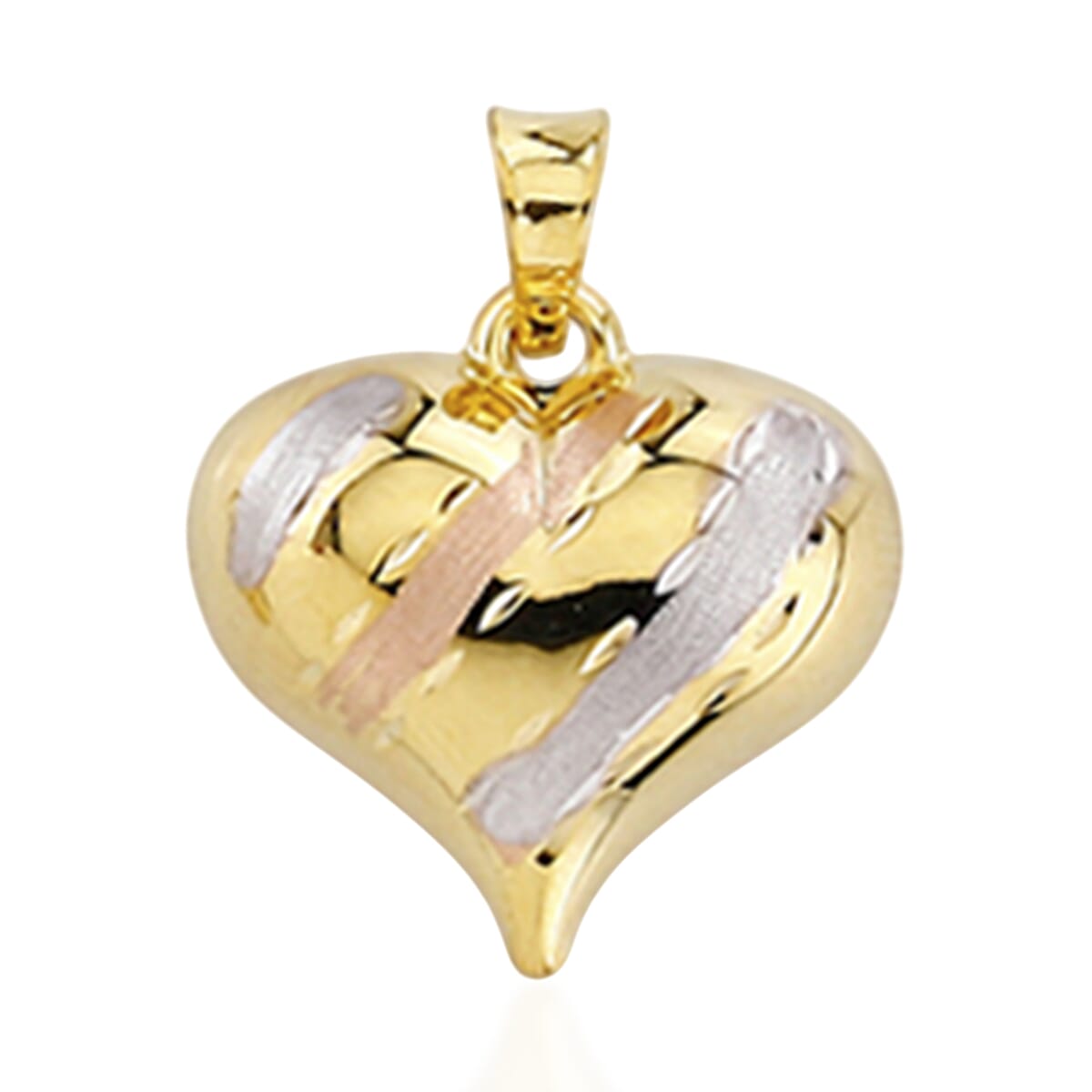 Vicenza Buy - 9K Tri Colour Gold Heart Pendant V32738973 0