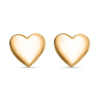 9K Yellow Gold Heart Stud Earrings