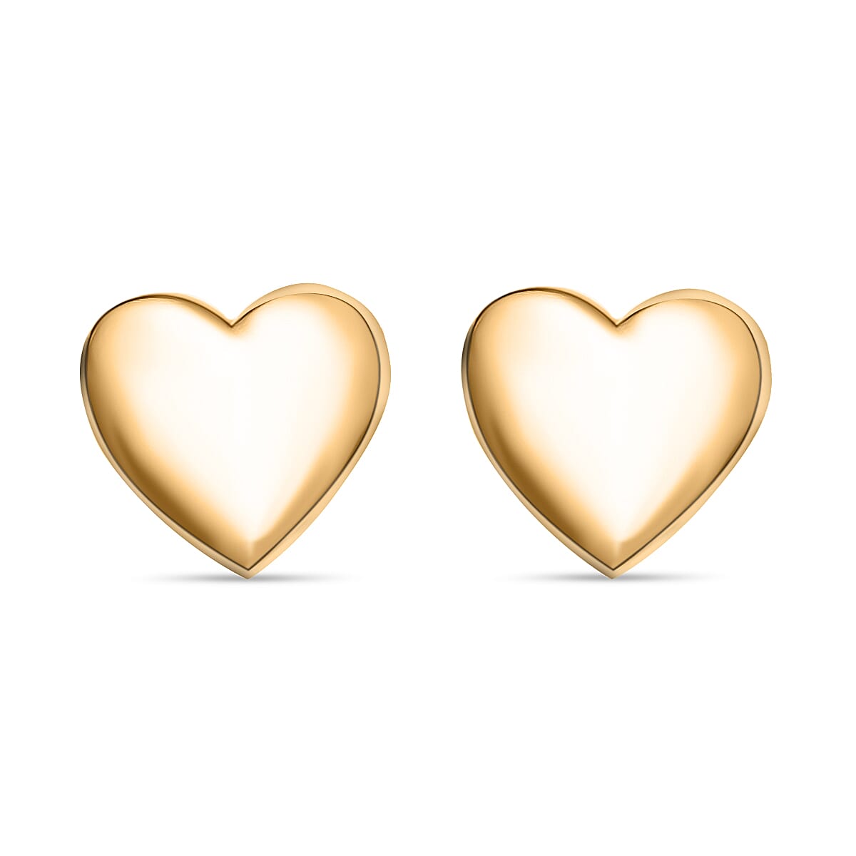 9K Yellow Gold Heart Stud Earrings 7674393 0