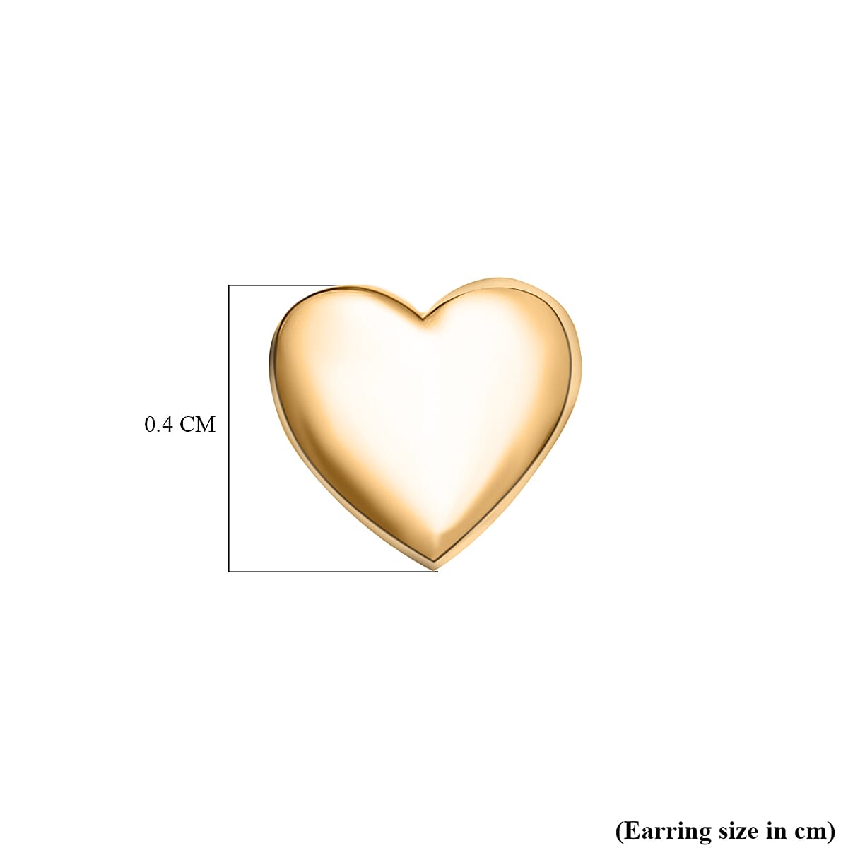 9K Yellow Gold Heart Stud Earrings 7674393 4