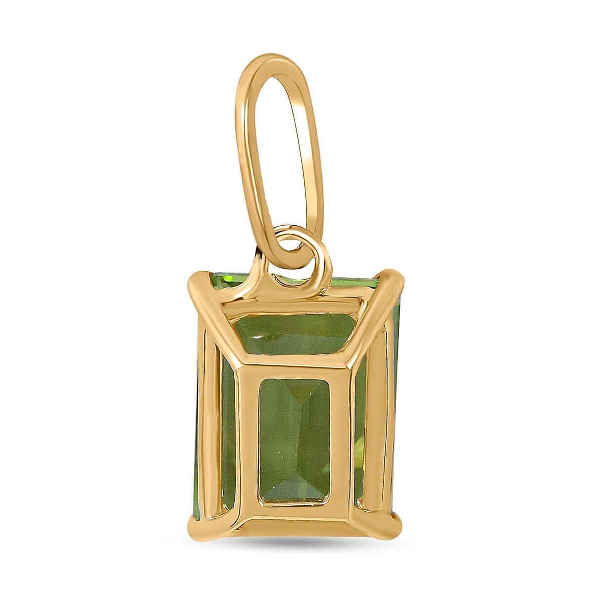 9K Yellow Gold Hebei Peridot Solitaire Pendant 1.66 Ct. 7543797 4