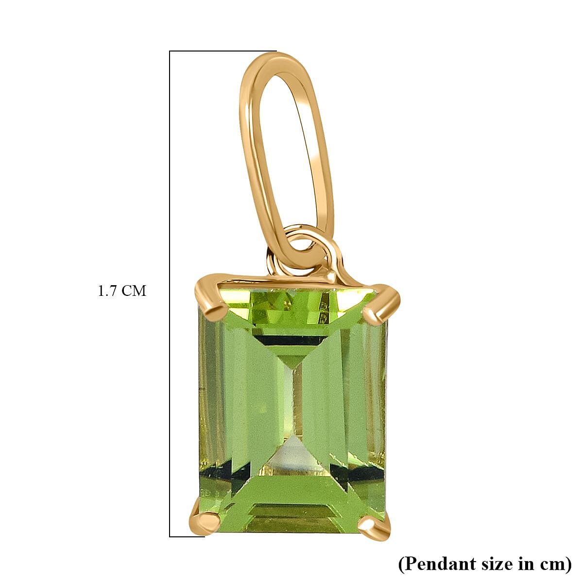9K Yellow Gold Hebei Peridot Solitaire Pendant 1.66 Ct. 7543797 5