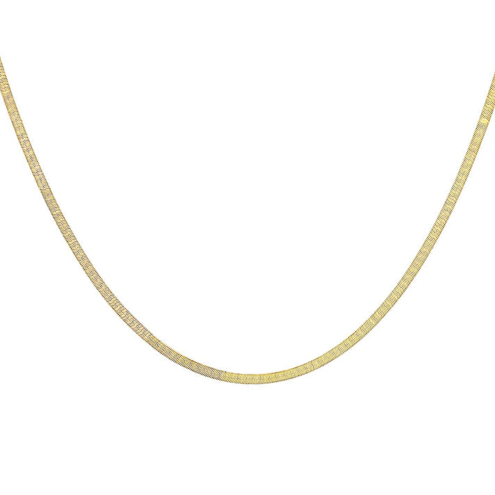 9K Yellow Gold Herringbone Chain 18 Inch 7078101 2