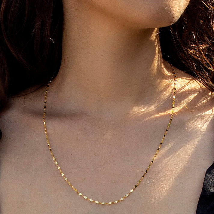 9K Yellow Gold High Finish 1.8MM Forzatina Chain 20 Inch 0.97 grams 6093091 2