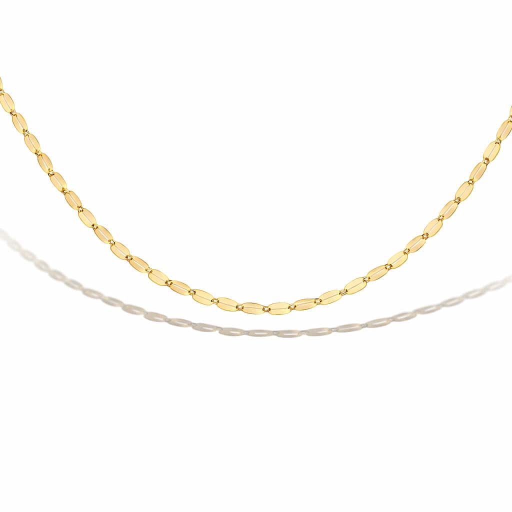 9K Yellow Gold High Finish 1.8MM Forzatina Chain 20 Inch 0.97 grams 6093091 5
