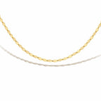 9K Yellow Gold High Finish 1.8MM Forzatina Chain 20 Inch, 0.97 grams