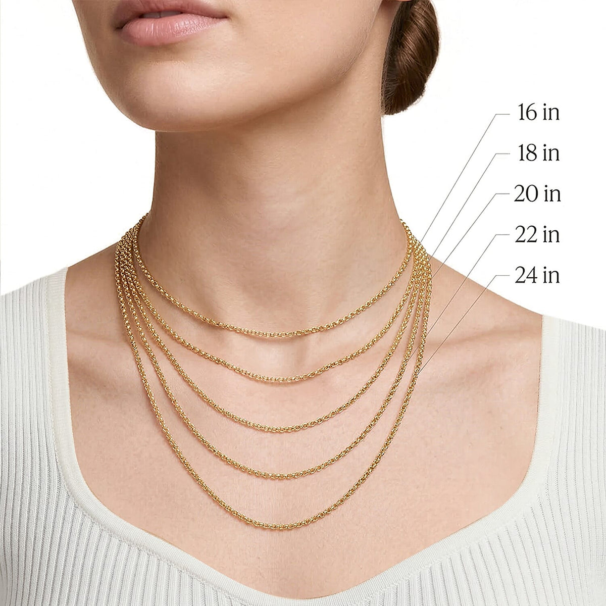 9K Yellow Gold High Finish 1.8MM Forzatina Chain 20 Inch 0.97 grams 6093091 8