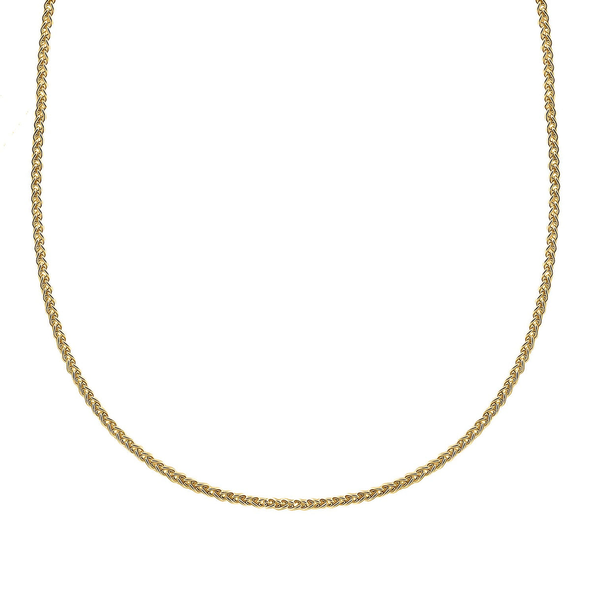 9K Yellow Gold High Finish 1.4MM Spiga Chain 18 Inch 3.1 grams 6093077 0