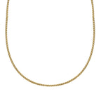 9K Yellow Gold High Finish 1.4MM Spiga Chain 18 Inch, 3.1 grams