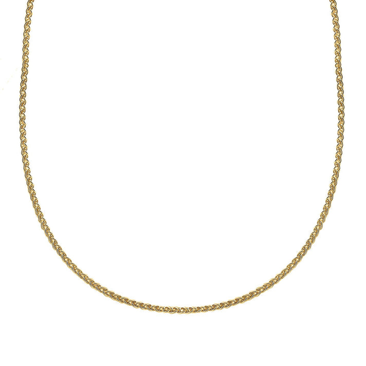 9K Yellow Gold High Finish 1.4MM Spiga Chain 18 Inch 3.1 grams 6093077 1