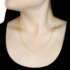 9K Yellow Gold High Finish 1.4MM Spiga Chain 18 Inch, 3.1 grams