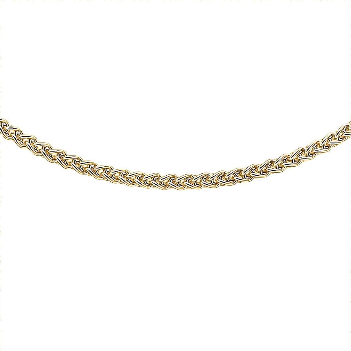 9K Yellow Gold High Finish 1.4MM Spiga Chain 18 Inch 3.1 grams 6093077 2