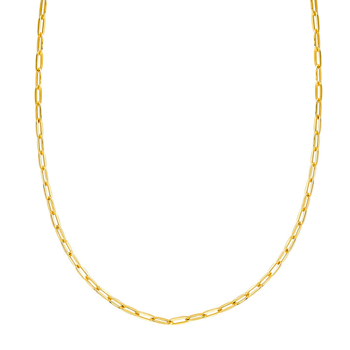 9K Yellow Gold High Finish 2.3MM Paper Chain 24 2.5 grams 6093103 1