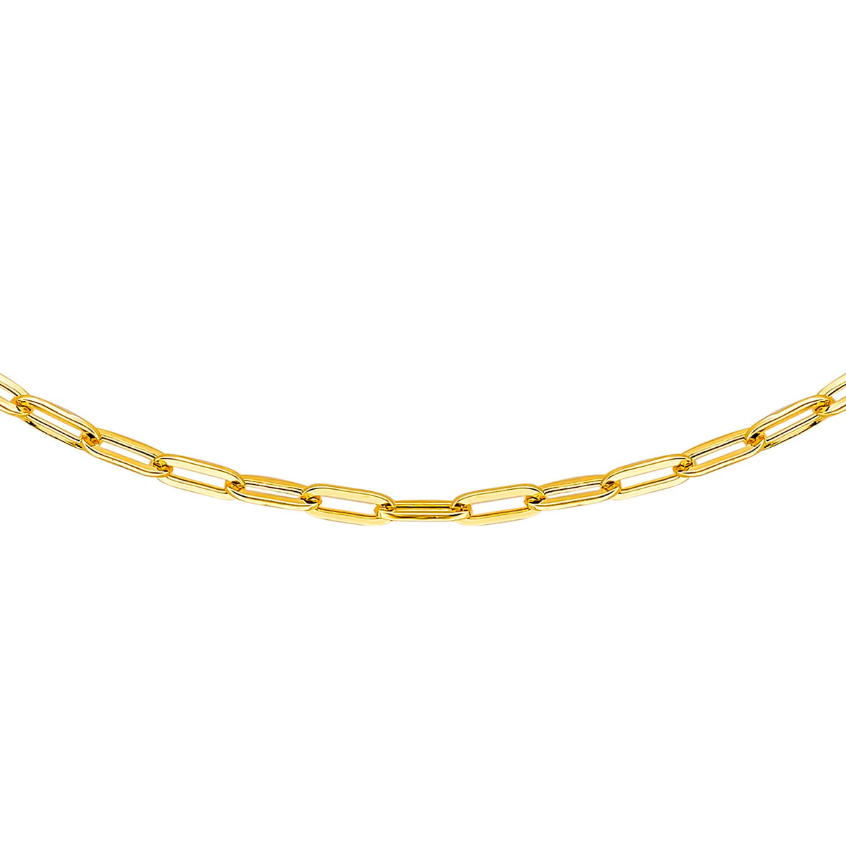 9K Yellow Gold High Finish 2.3MM Paper Chain 24 2.5 grams 6093103 3