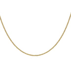 9K Yellow Gold High Finish 2.4MM Tocalle Chain 20 Inch, 3.4 grams