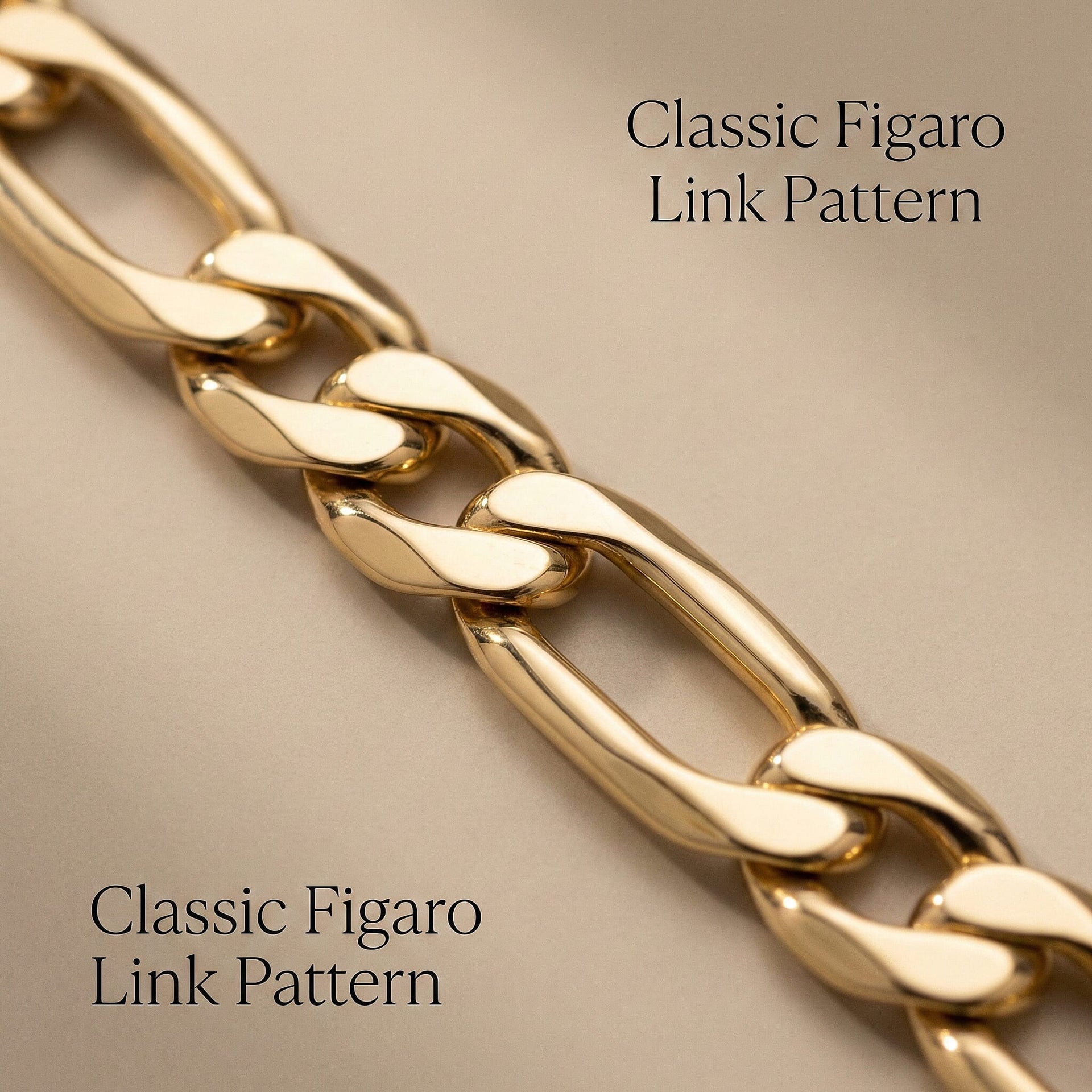 9K Yellow Gold High Finish Bracelet in  Hollow Figaro Pattern Size 7.5 Inch 3554422 5