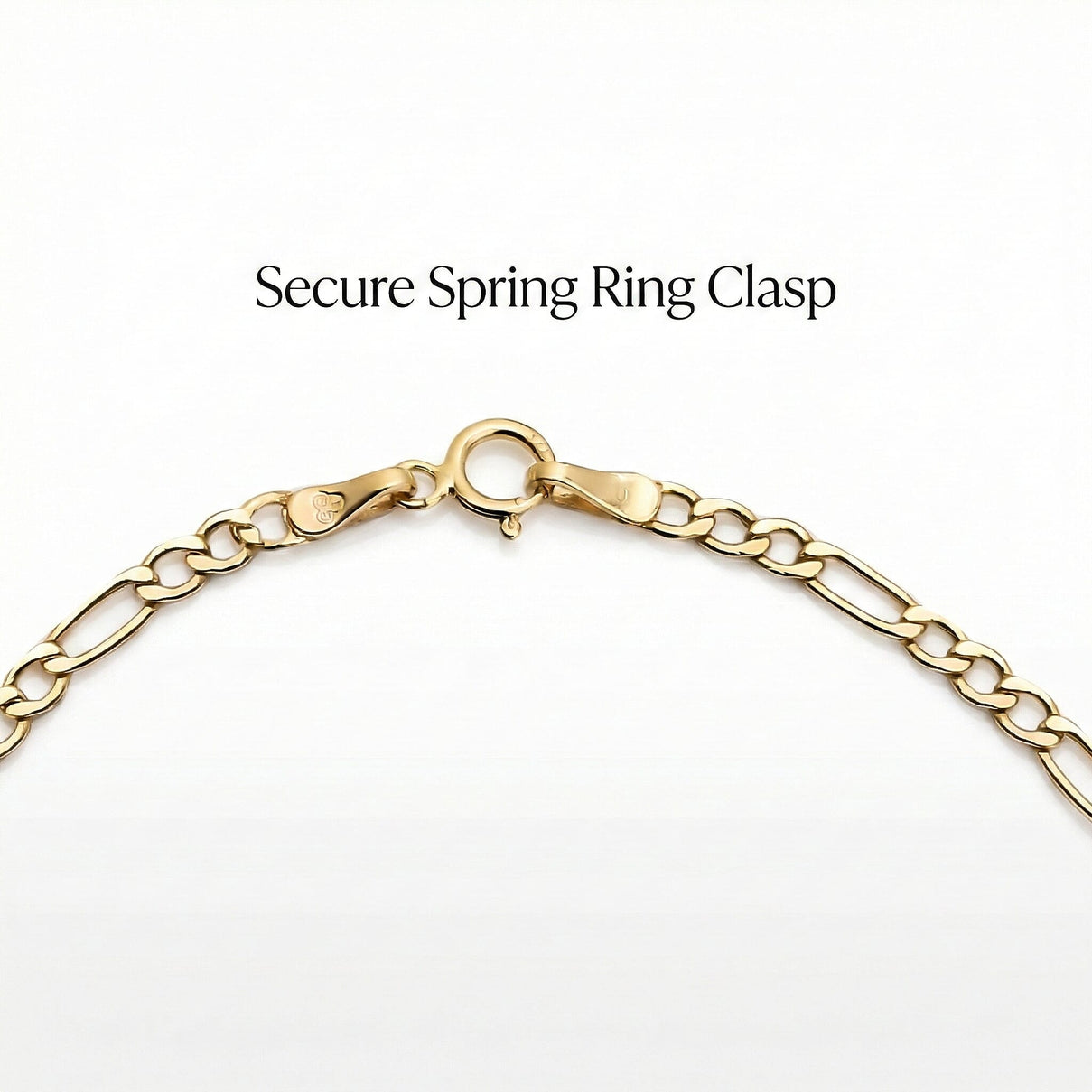 9K Yellow Gold High Finish Bracelet in  Hollow Figaro Pattern Size 7.5 Inch 3554422 6