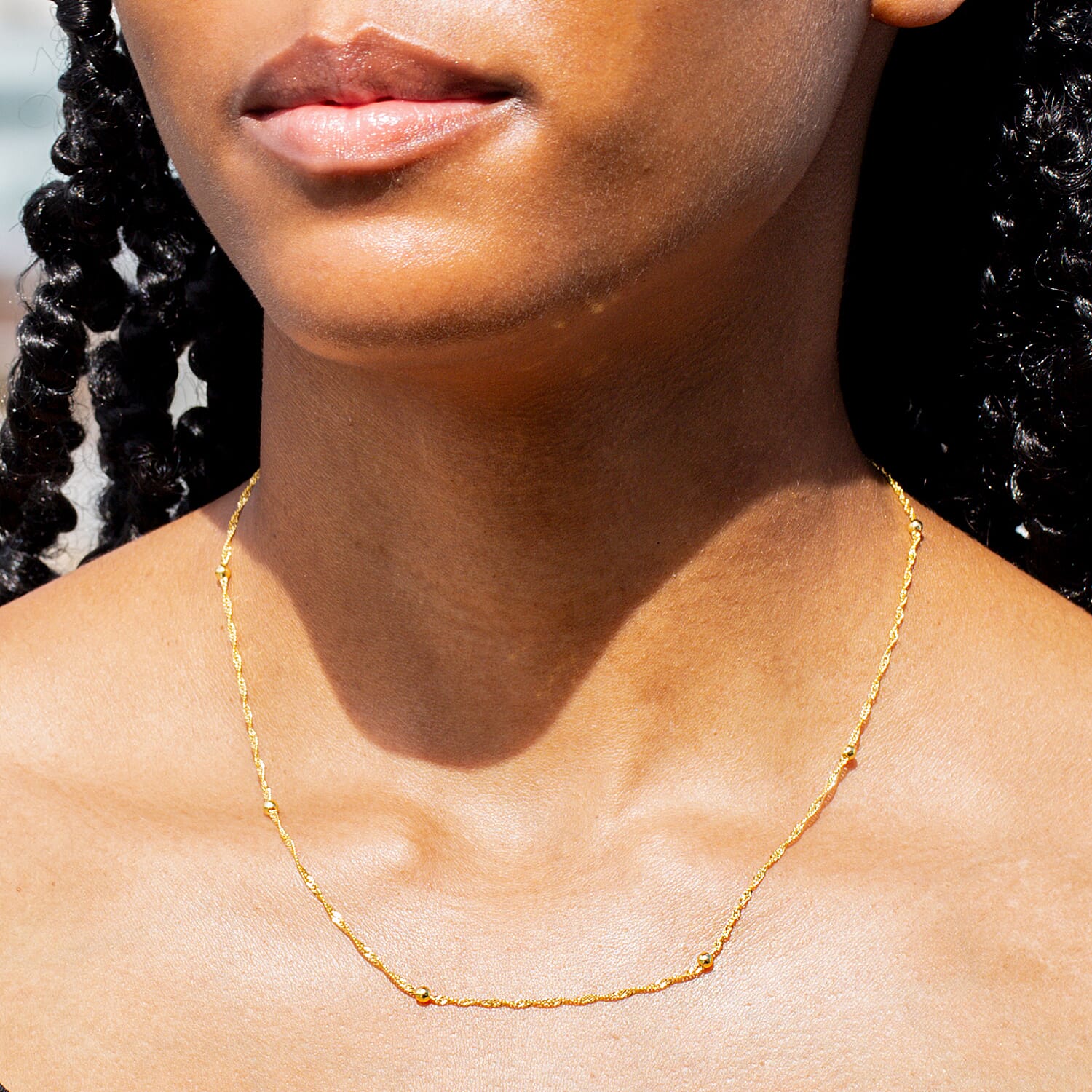 9K Yellow Gold High Finish Diamond Cut Ball And Twist Curb Chain 18 Inch 1.9 grams 6093064 0