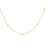 9K Yellow Gold High Finish Diamond Cut Ball And Twist Curb Chain 18 Inch, 1.9 grams